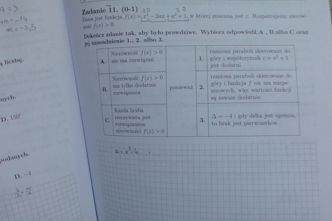 Zadania Maturalne Funkcja Kwadratowa Szkoła Maturzystów 7454